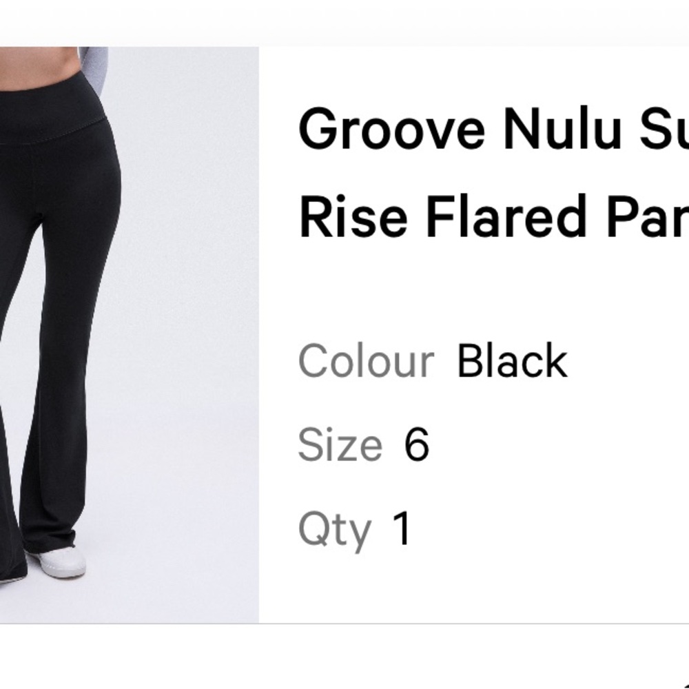 Lululemon Groove Nulu high rise flared pant-size 6